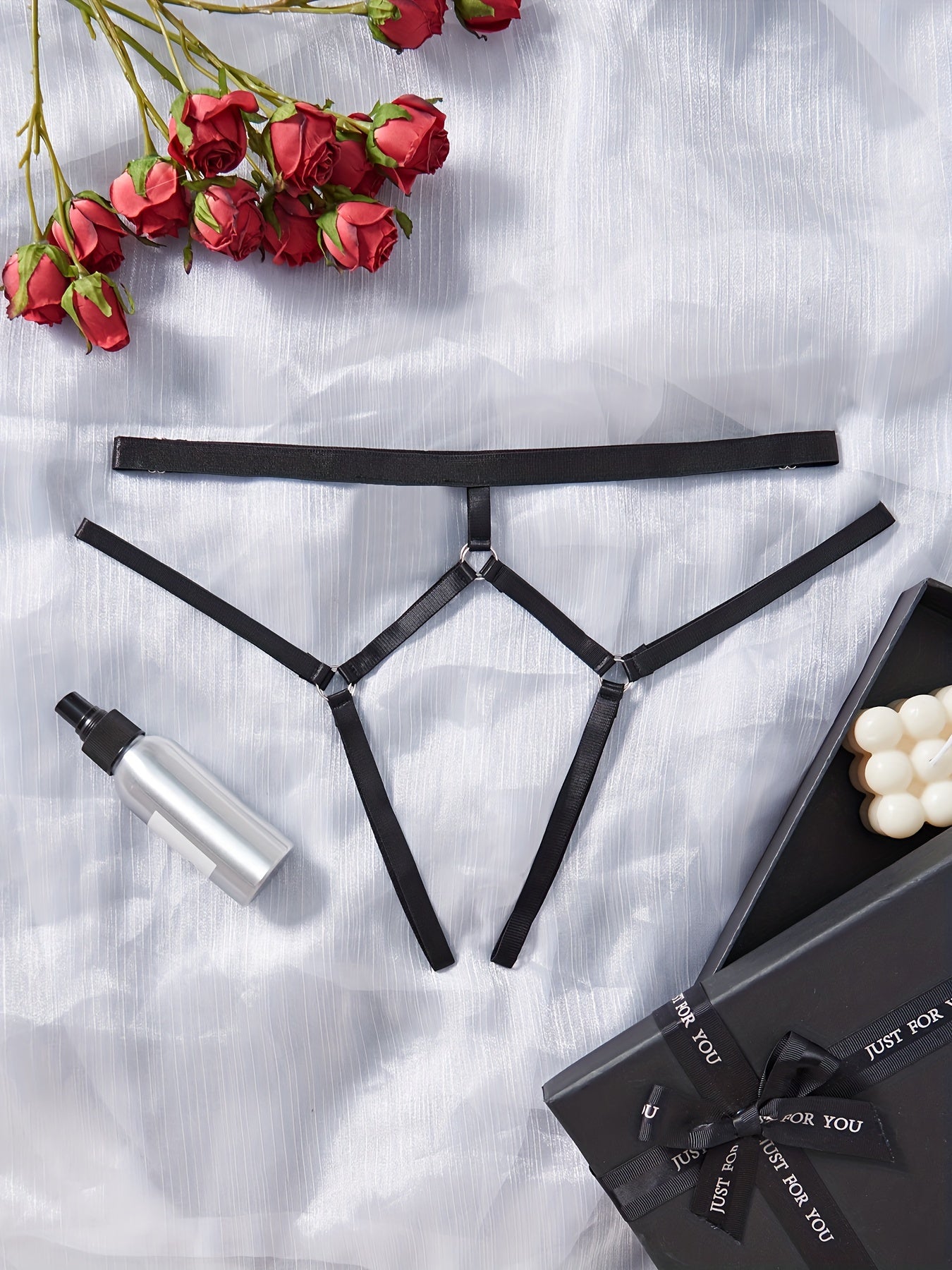 Women's Lingerie Crotchless Thongs Low-Rise Strappy Panties