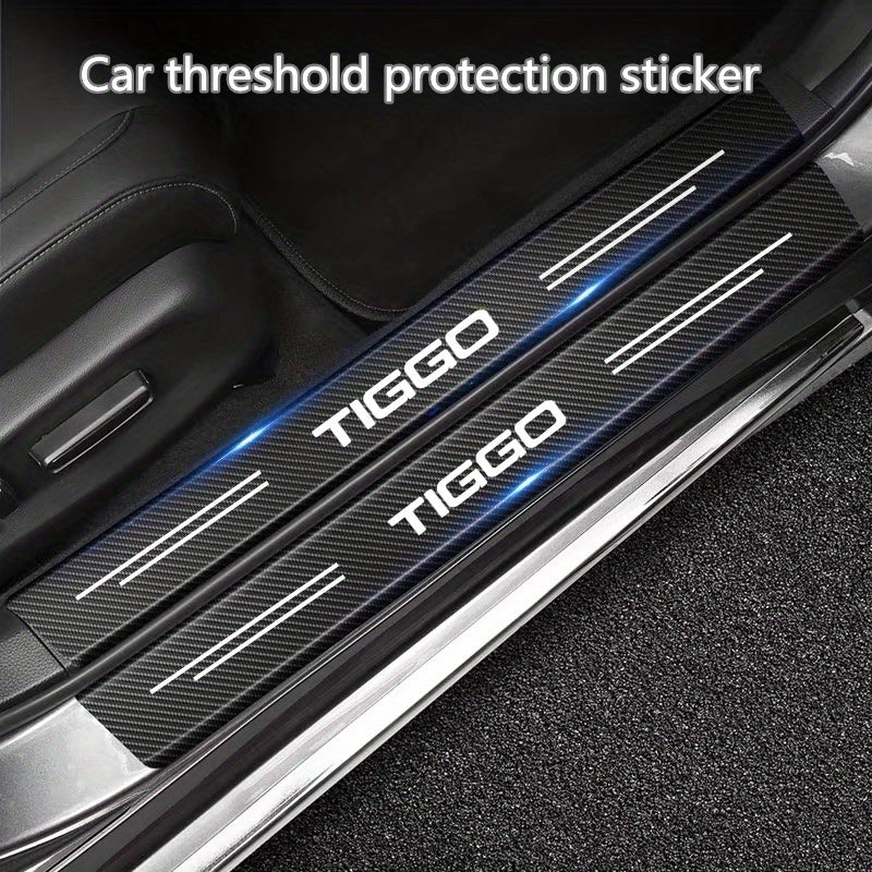 Car Door Trunk Protection Sticker Carbon Fiber Anti-Scratch Decal for SUVs