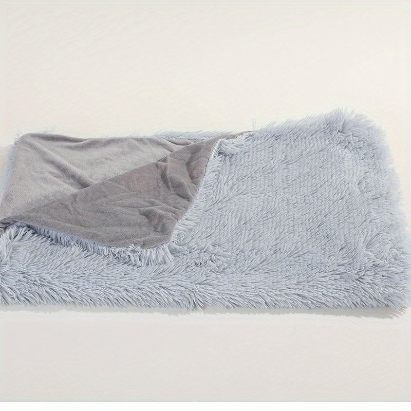 Rainbow Double Layer Plush Blanket for Home Decor and Cozy Bed or Sofa Use