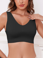 Women's Wireless Sports Bra High Support Yoga Running Push-Up