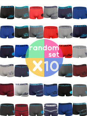 10 Pack Boys Boxer Briefs Assorted Cartoon Styles Polyester Medium Stretch for Teenagers
