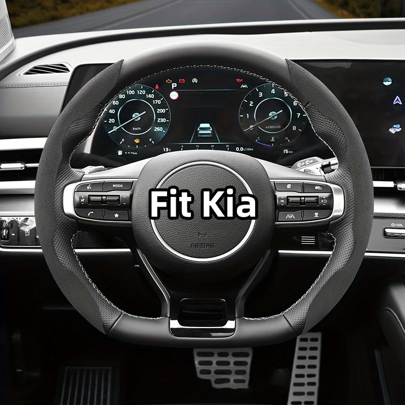 Universal Winter Fleece Non-Slip Steering Wheel Cover for All-Season Use