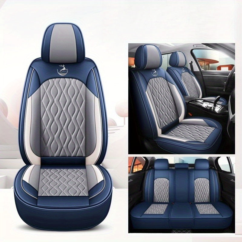 Boshqa ranglarda, oson o'rnatiladigan, besh o'rinli avtomobil o'rindiq qoplamalari to'liq to'plami