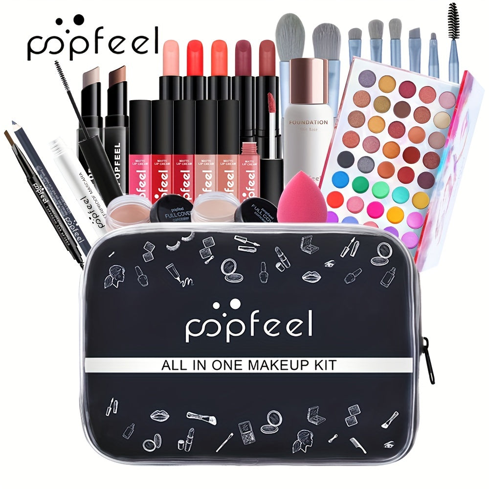 Women's Makeup Kit All-in-One Set With Eyeshadow Lipstick Brush