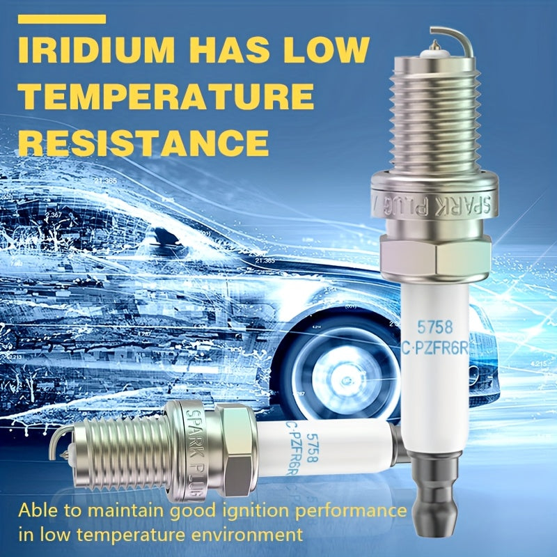 4 Pieces Iridium Spark Plugs for Cars – Compatible with Multiple Models