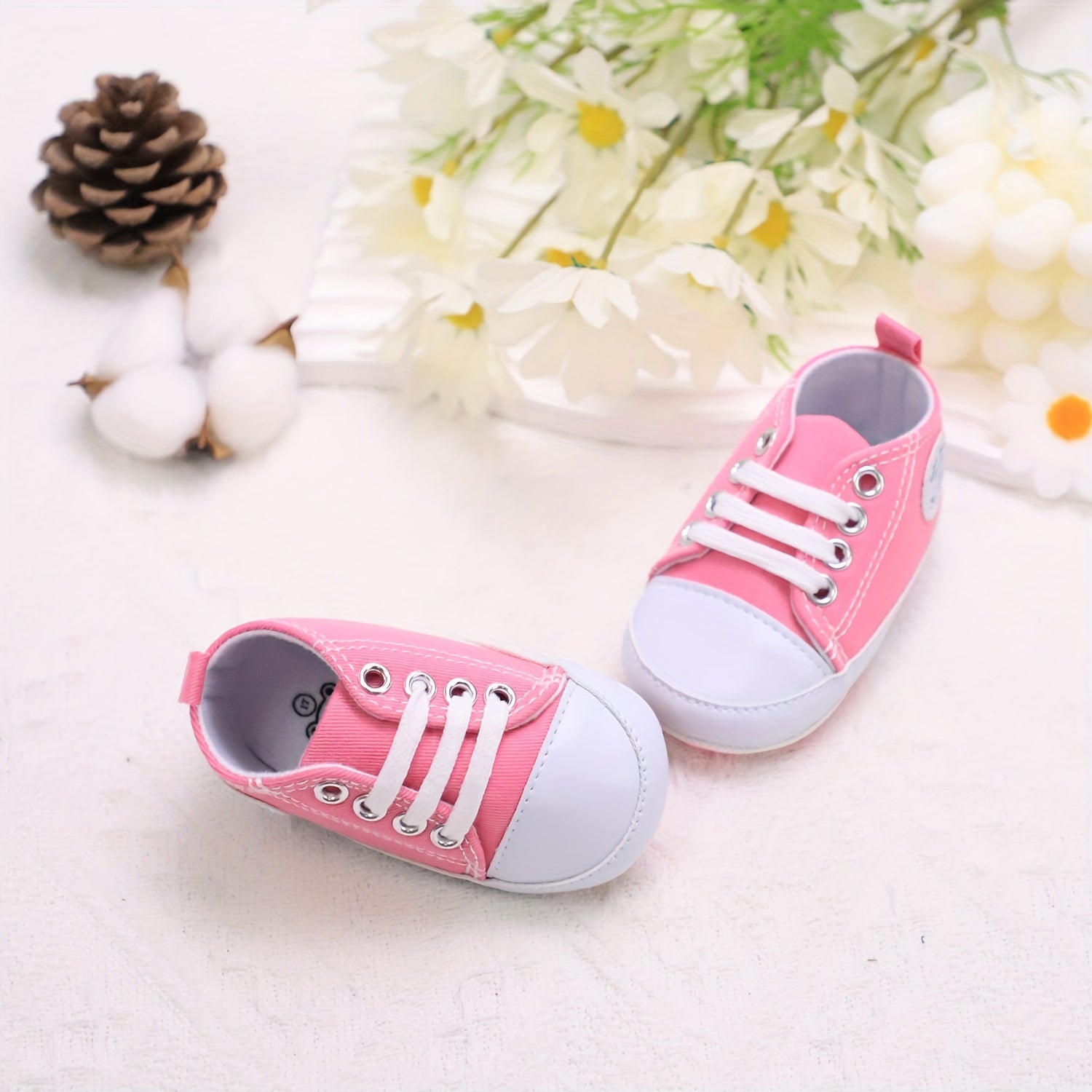 Baby Boys Canvas Sneakers Low Top Spring Fall Casual Non-Slip Lightweight Shoes