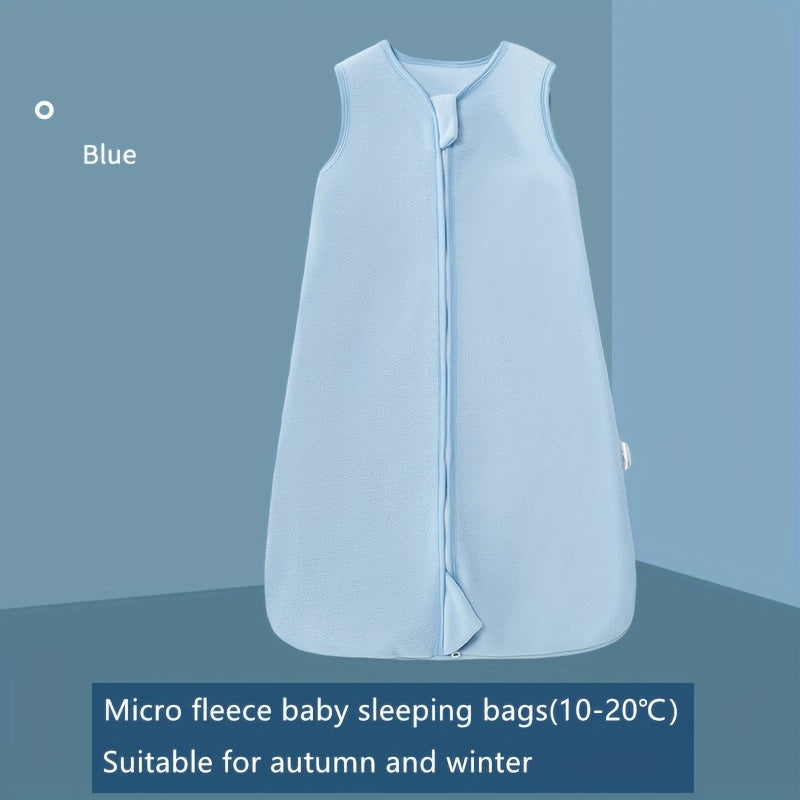 Unisex Baby Polar Fleece Sleep Sack with Animal Print for Autumn and Winter