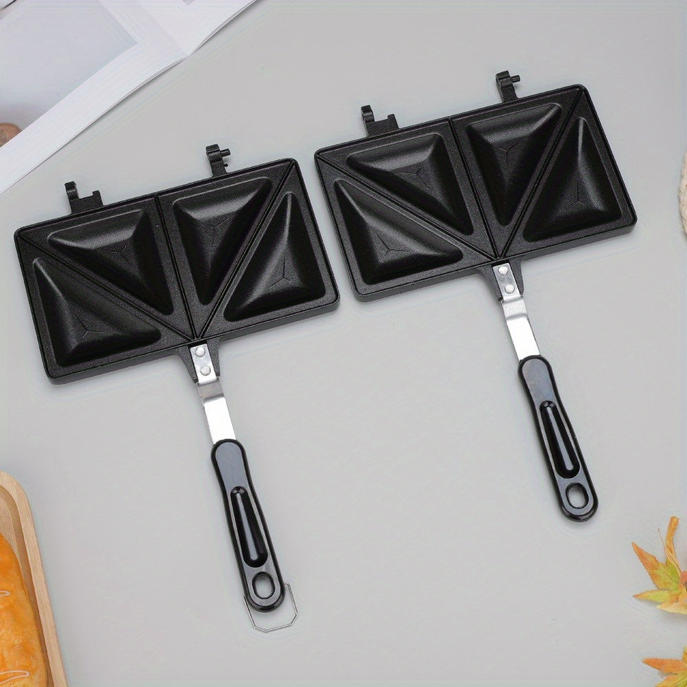 Qaynatma sendvichlar uchun uy shabloni, ikki tomonlama skilet, nonushta qovurilgan panjara, omlet skilet va lagerga mo'ljallangan qovurilgan pan.