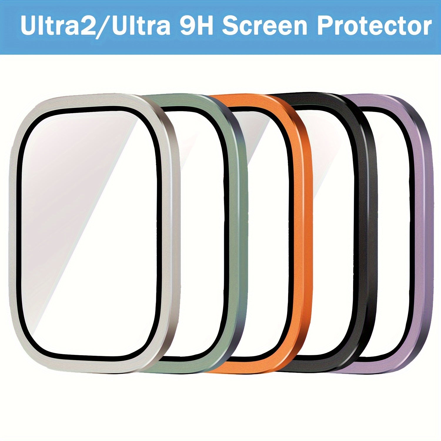 49mm Tempered Glass Screen Protector for I Watch Ultra Lightweight Protective Film with 9H Hardness and Titanium Alloy Frame