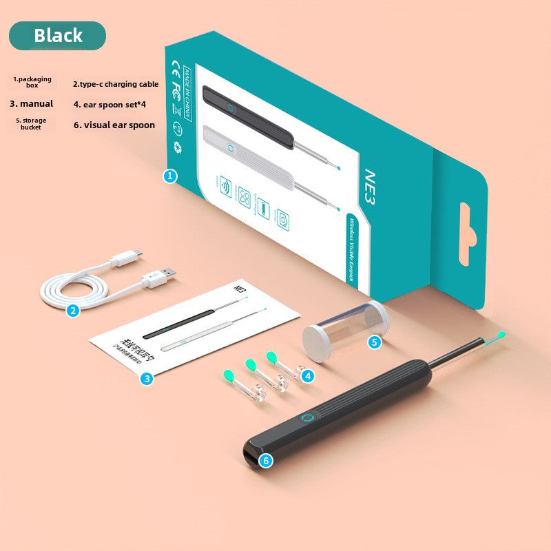 Rechargeable Ear Cleaner with Camera and Light for Safe Home Use