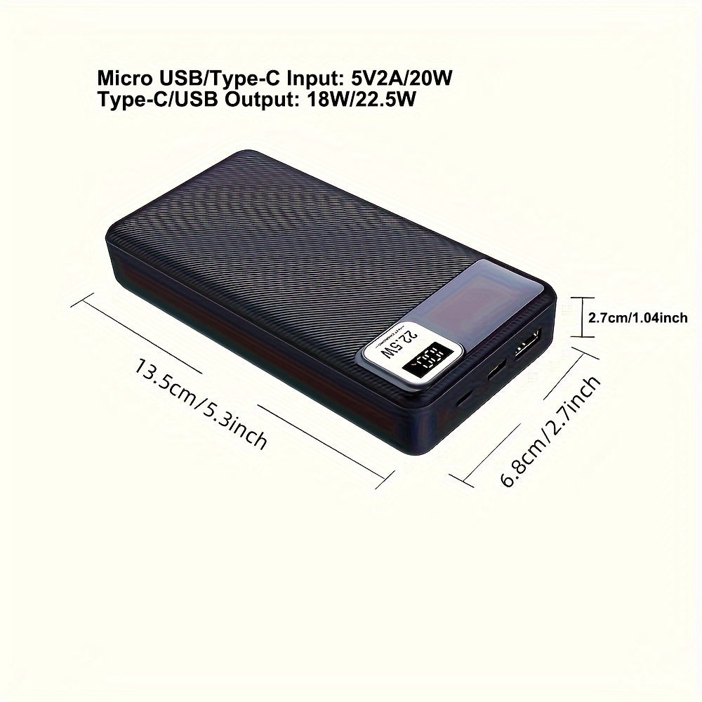 20000mAh Portable Power Bank with PD20W and USB22.5W Fast Charging