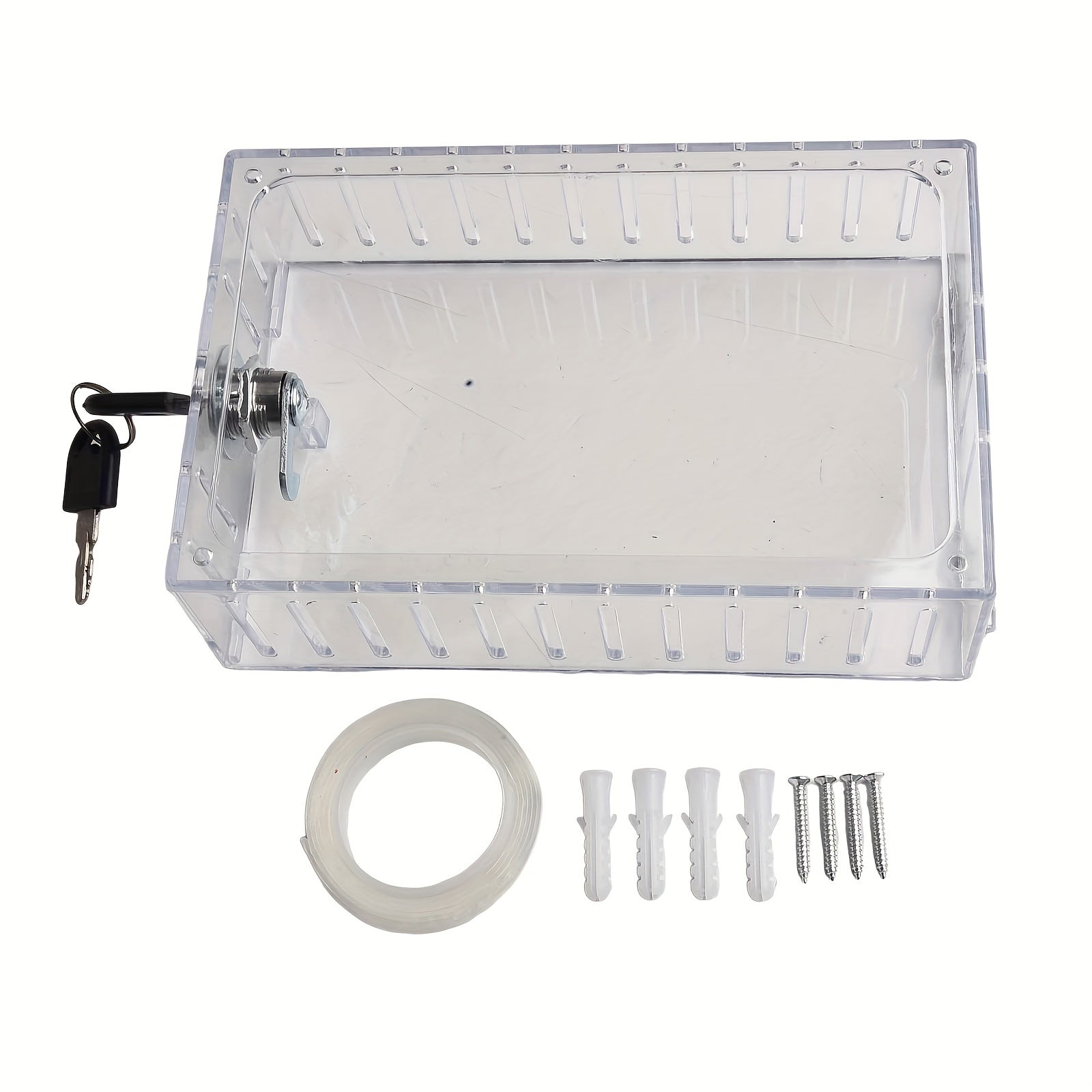 Прозрачный 1-элементный термостатический замок с ключом для безопасности - не требует питания, идеально подходит для систем отопления и охлаждения, а также очистителей воздуха