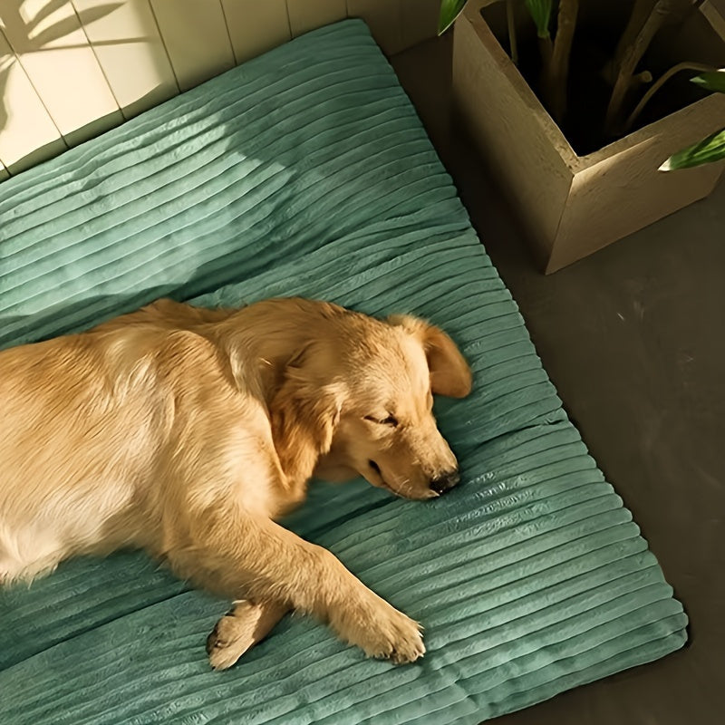 Orthopedic Dog Bed for Medium to Large Dogs All-Season Striped Removable Washable Cover Non-Skid Bottom