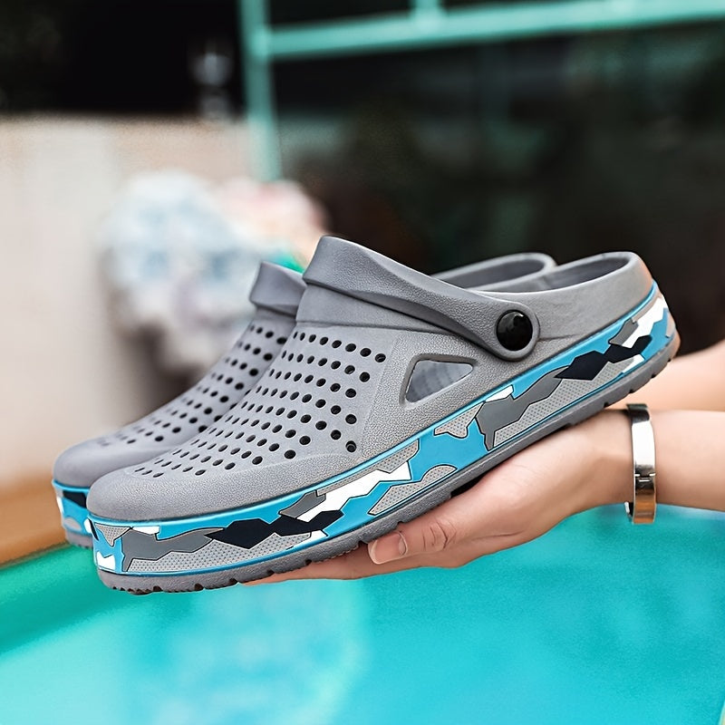 Men's Breathable Fabric Slip-On Clogs for Spring and Summer Non-Slip Casual Shoes