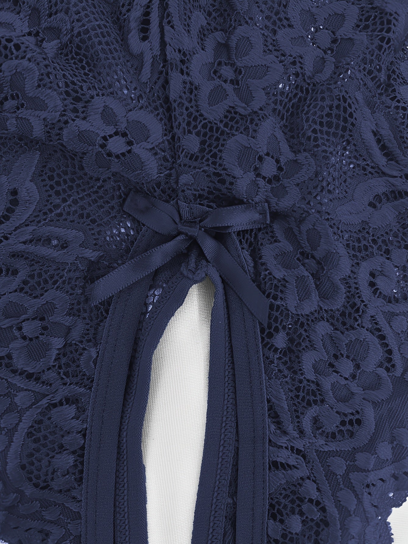 Plus Size Women Lace Bodycon Bodysuit Hollow-Out Contrast Sexy Constraints