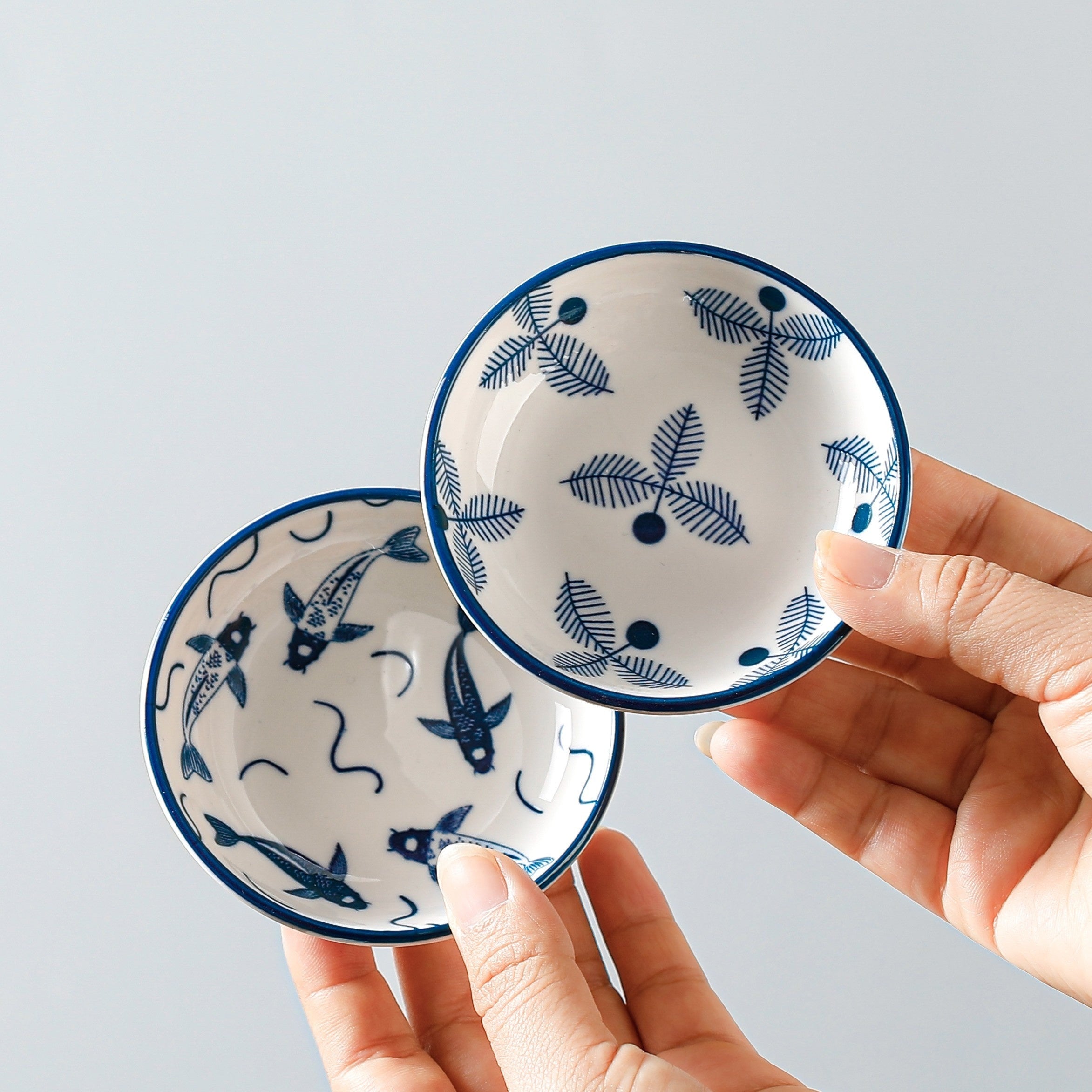 Set of 6 Ceramic Dipping Sauce Dishes for Soy Sauce Vinegar and Condiments