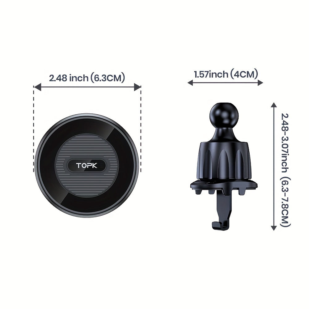 Magnitli avtomobil telefon uchun o'rnatish Premium qo'llab-quvvatlash, bitta qo'l bilan ishlash, qora metall halqa