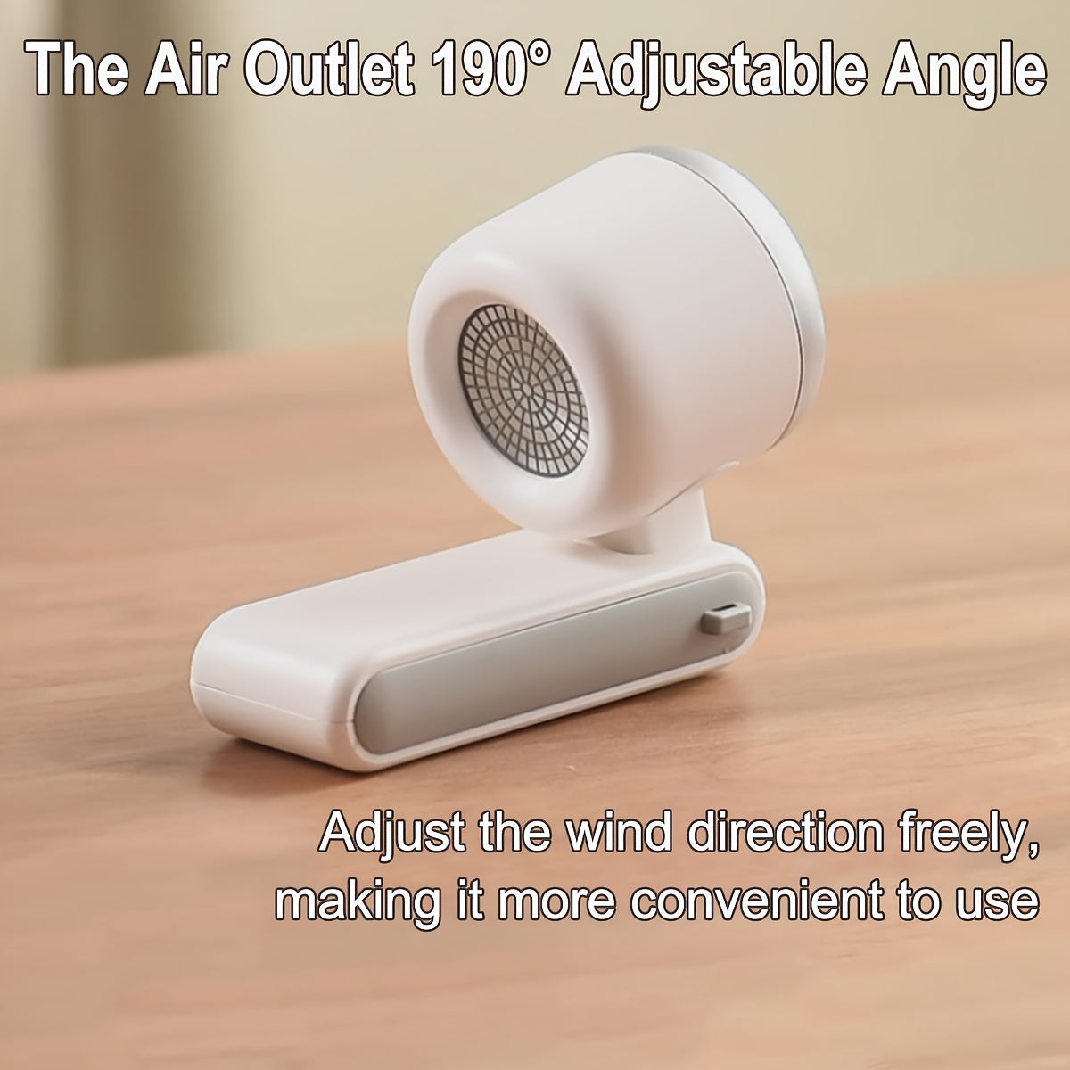 Portable Handheld Fan with Digital Display 5-Speed Rechargeable Battery Indoor Outdoor