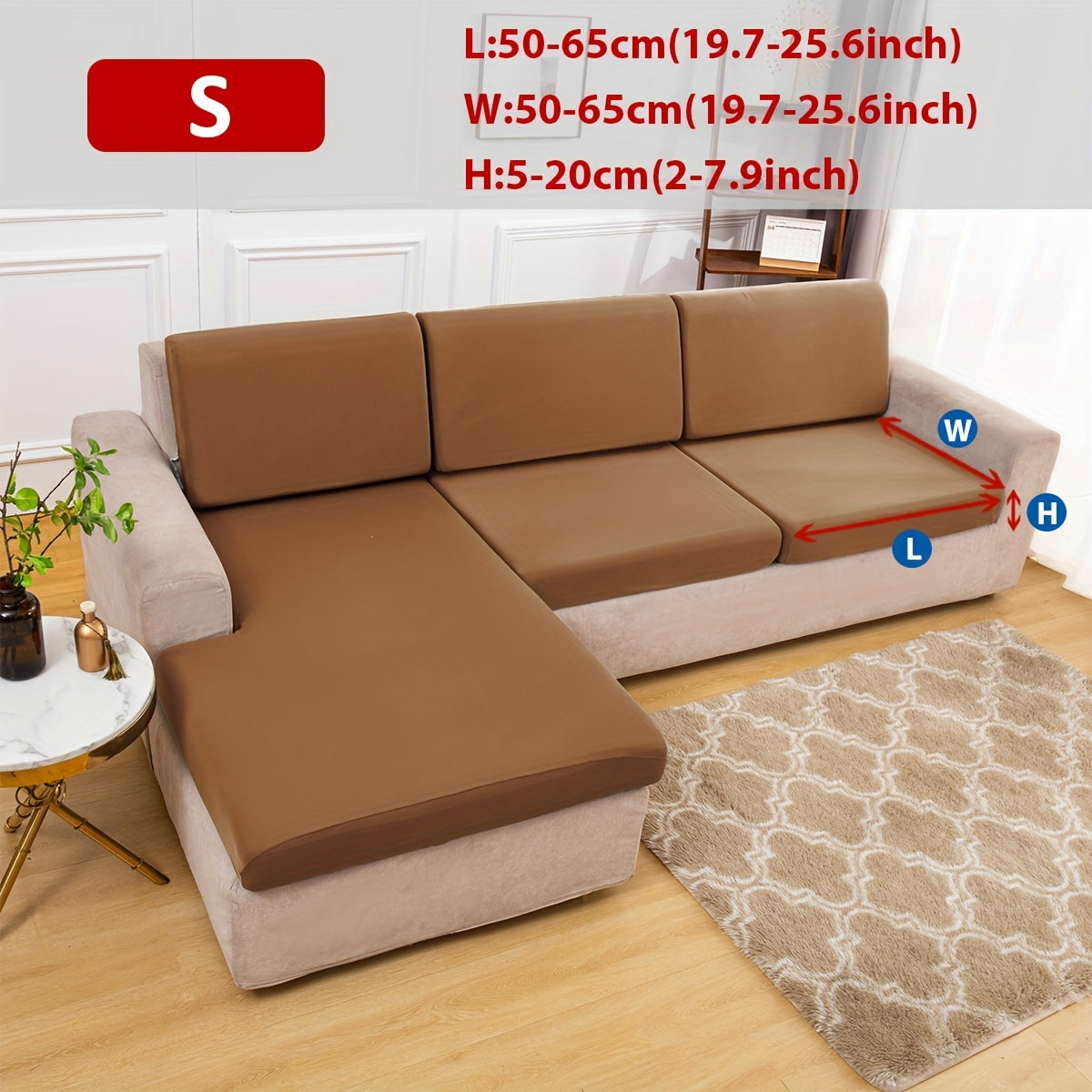 Klassik cho'ziladigan divan qoplamasi, armchair'dan bo'lak divanlargacha mos keladigan elastik lenta slipcover, mashinada yuviladigan polyester va spandeks aralashmasi, bitta o'rindiqdan to'rt o'rindiqli divanlargacha mos keladi.