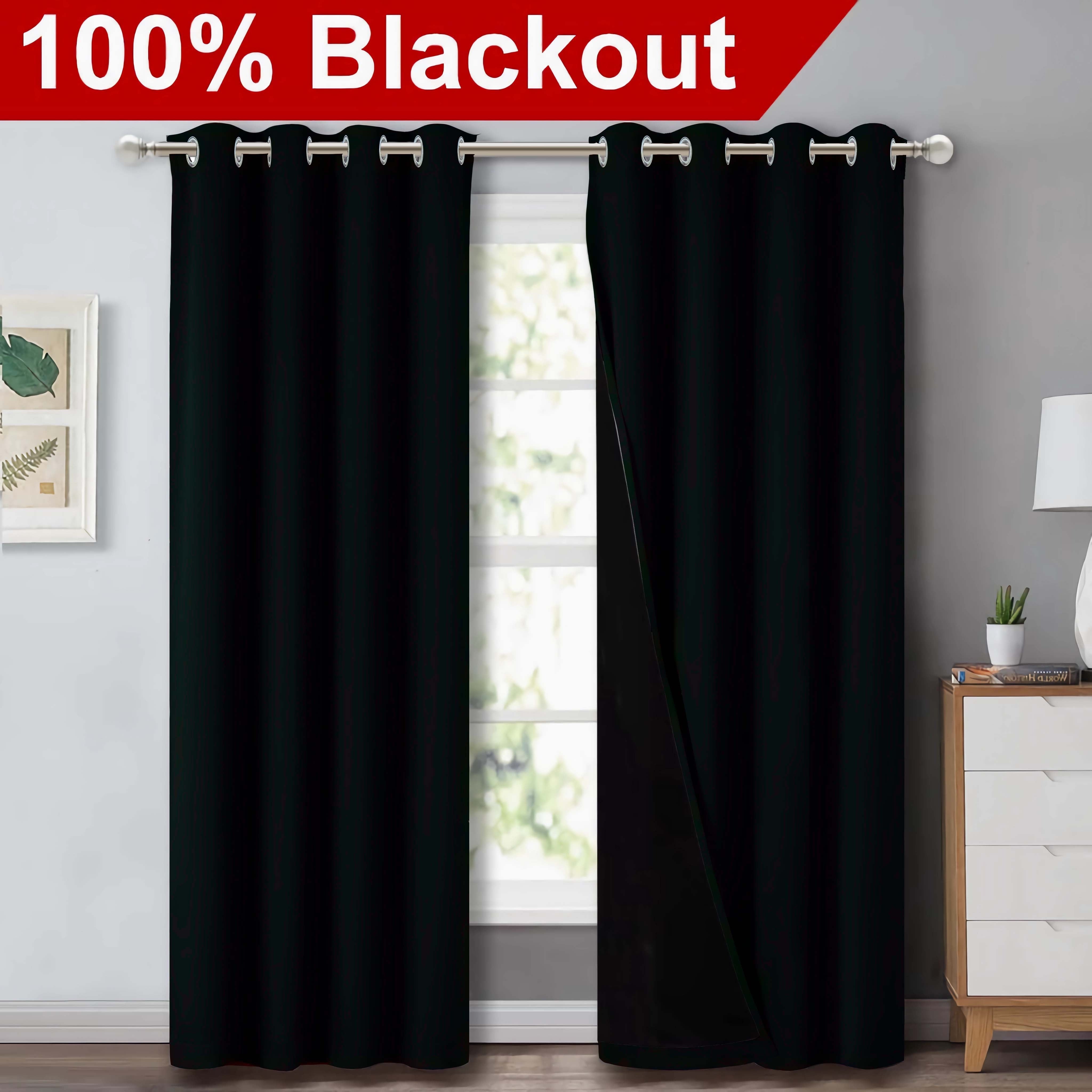 Blackout Curtains for Living Rooms and Bedrooms, Light-Blocking, Thermal Insulated
