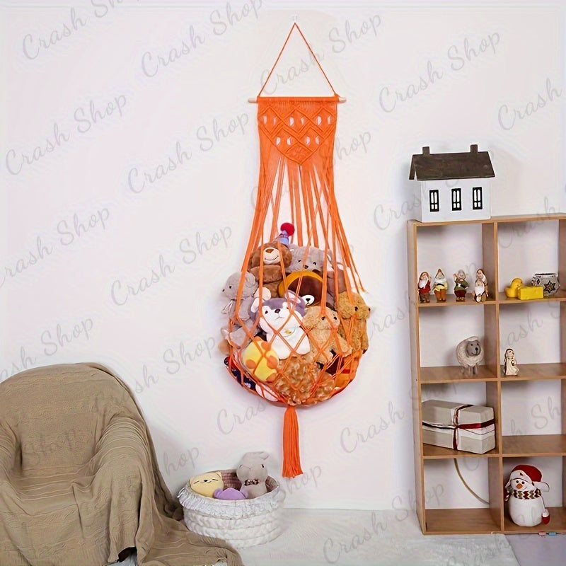 Red de almacenamiento para animales de peluche para guardería infantil, organizador de juguetes, estante para peluches, espacioso y fácil de montar