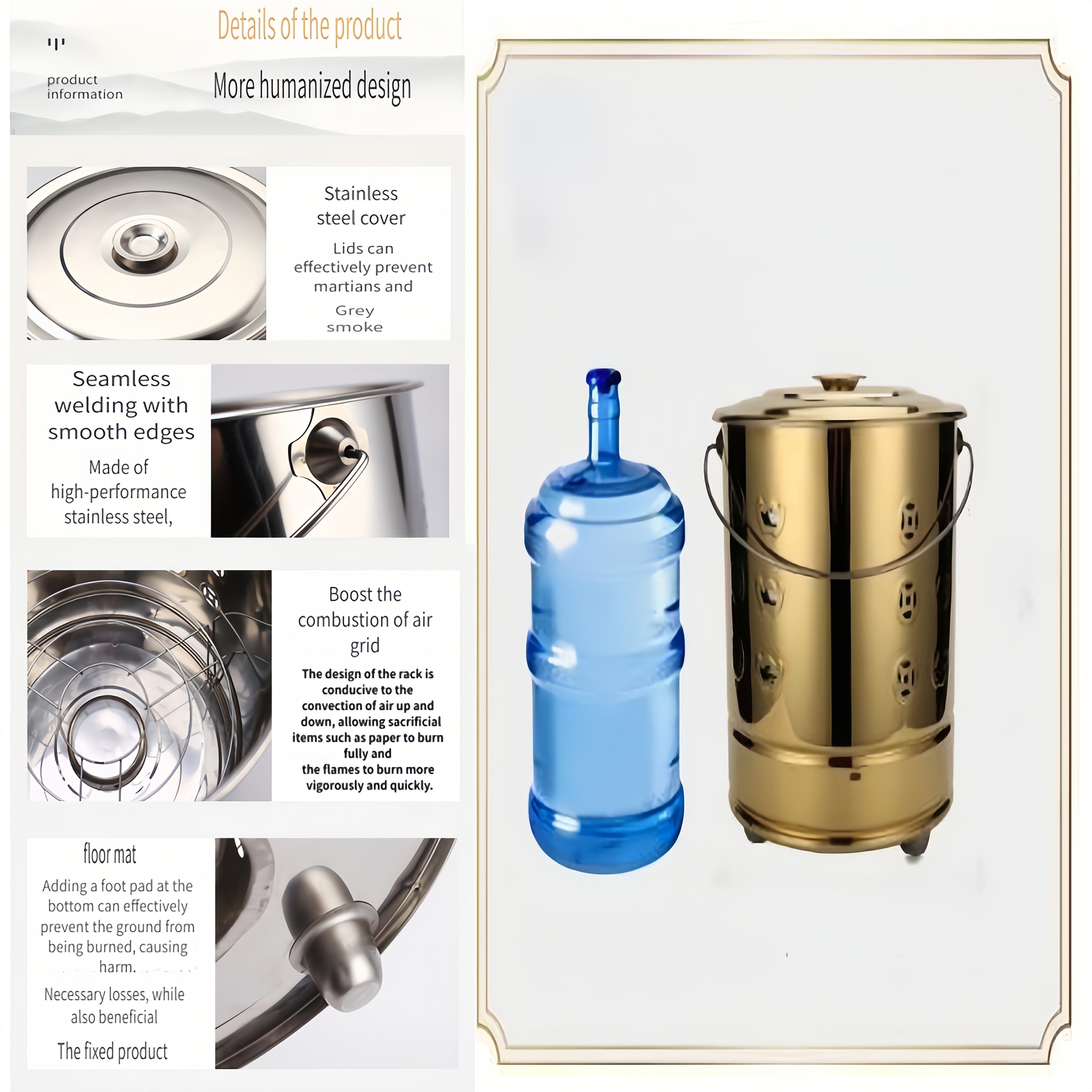 Portable Stainless Steel Camping Stove Set Windproof Indoor Outdoor Wood Burner