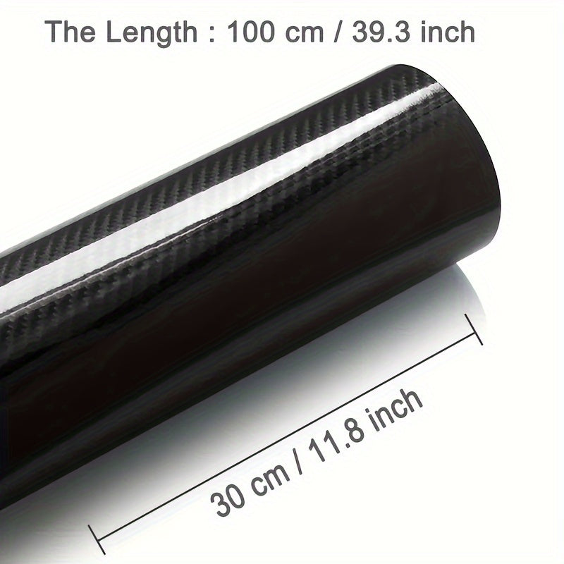 Car Interior Carbon Fiber Textured Fake Film Black Matte Glossy Sticker