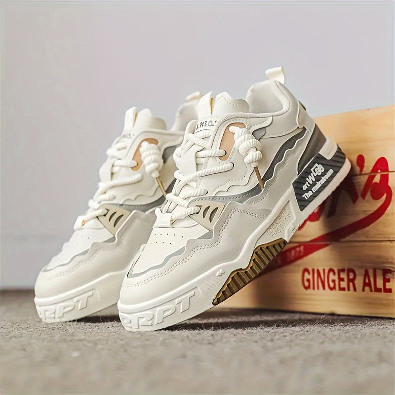 Men's Low-Top Skate Shoes Durable Non-Slip Casual Sneakers for All Seasons