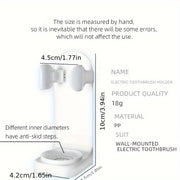 Wall-Mounted Electric Toothbrush Holder No Drill Space-Saving Bathroom Accessory
