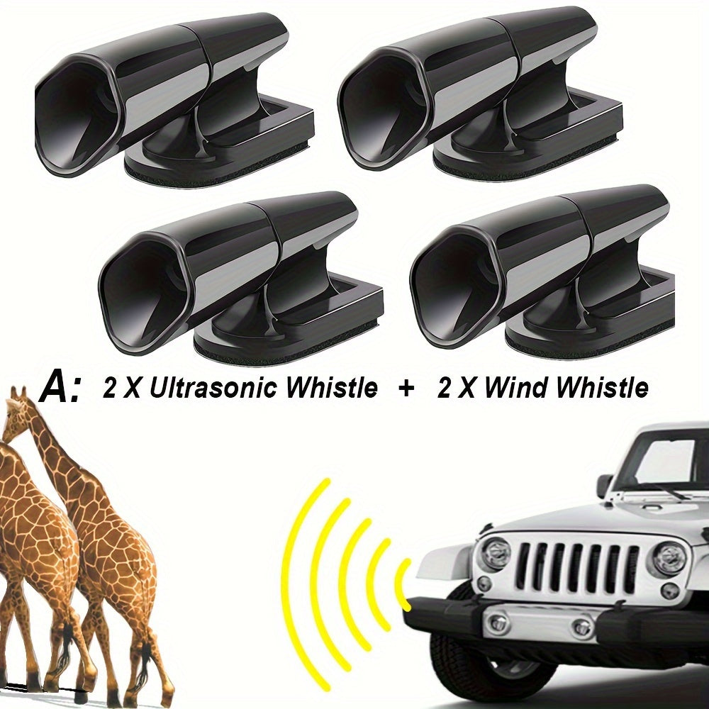 Car Deer Warning Whistle Device, Soundwave Technology, Durable ABS Resin, Pack of 2
