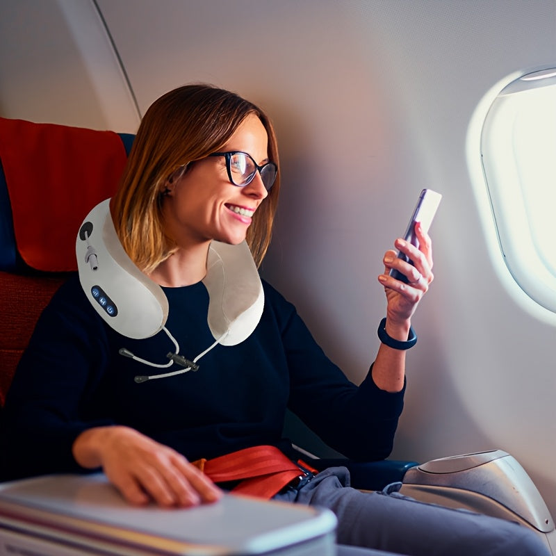 Elektr massaj qiluvchi bo'yin uchun mustahkam xotira g'ovak va issiq massaj yostiqchasi bilan chuqur massaj va dam olish uchun, harakatda yoki uyda foydalanish uchun. Sayohatchilar, ofis xodimlari uchun yoki Yangi yil uchun mukammal sovg'a.