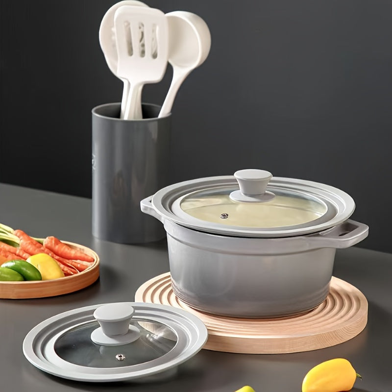 Silicone Universal Lid for Cookware Fits 7-12 Inch Pots Pans Skillets Heat Resistant Glass Cover