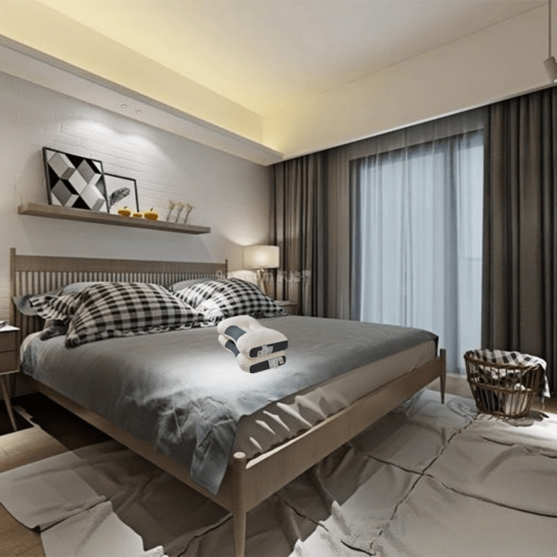 Knitted Neck Pillow for Sleep Comfort Moisture Absorption Breathable Soft Polyester