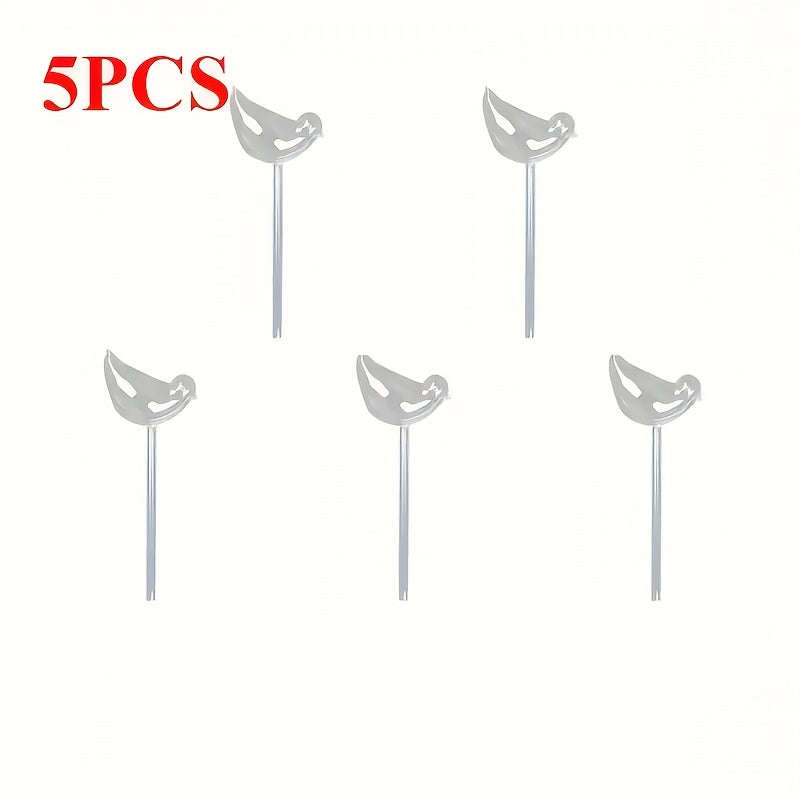 Set of 5 Transparent Bird-Shaped Self-Watering Spikes for Home Gardening and Balcony Succulents