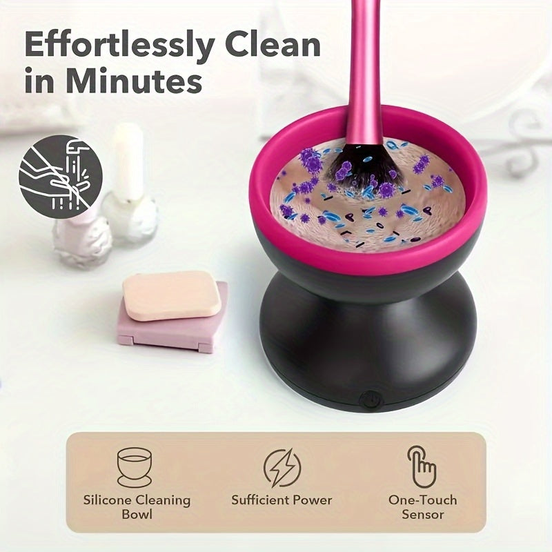 Electric Makeup Brush Cleaner USB Rechargeable Automatic for All Sizes of Beauty Brushes