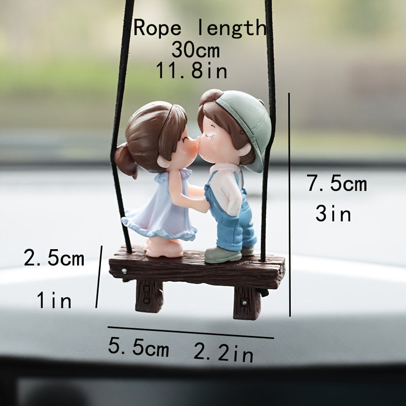 Juftlik O'yinchoqlari Oq Ko'k Yomg'irli Skirt Avtomobil Dekoratsiyalari Orqa Ko'rinish Oyna Qopqog'i To'plami