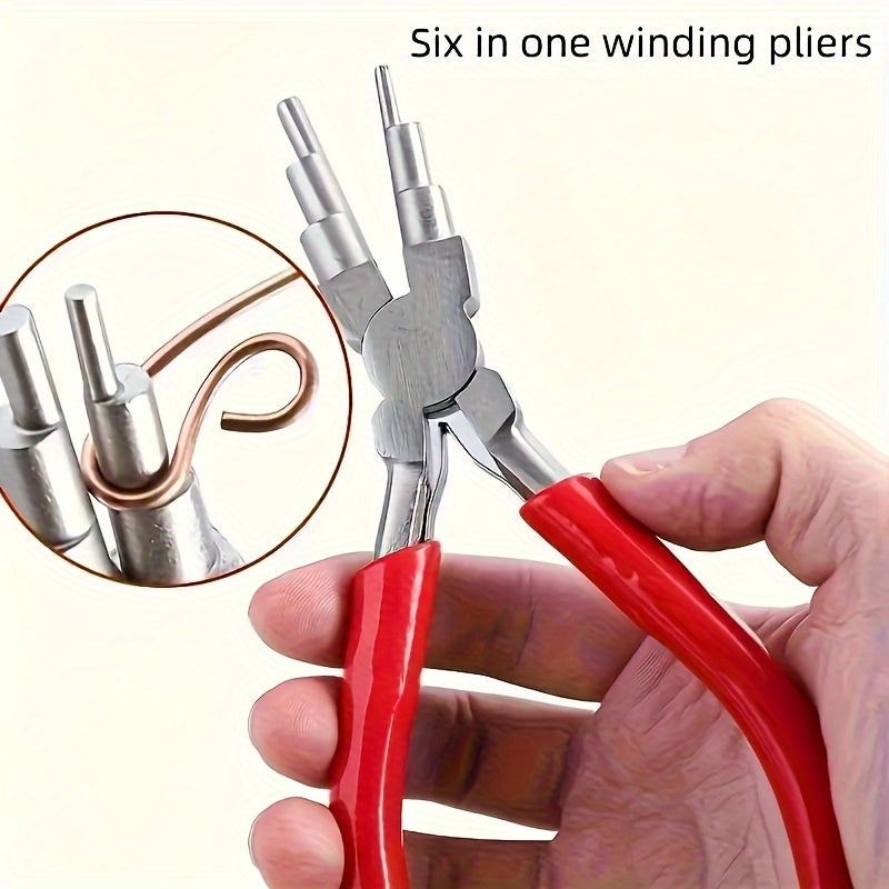 Jewelry Making Pliers Carbon Steel 6-in-1 Looping Wrapping Beading Tool