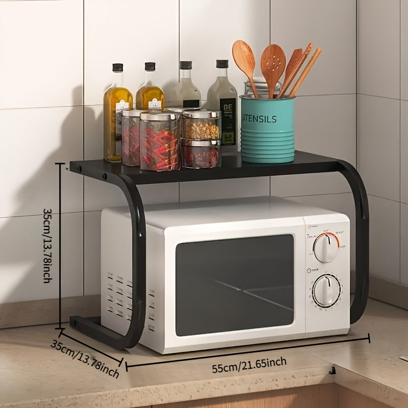 Soporte para microondas duradero y colorido con organizador de especias para cocinas modernas