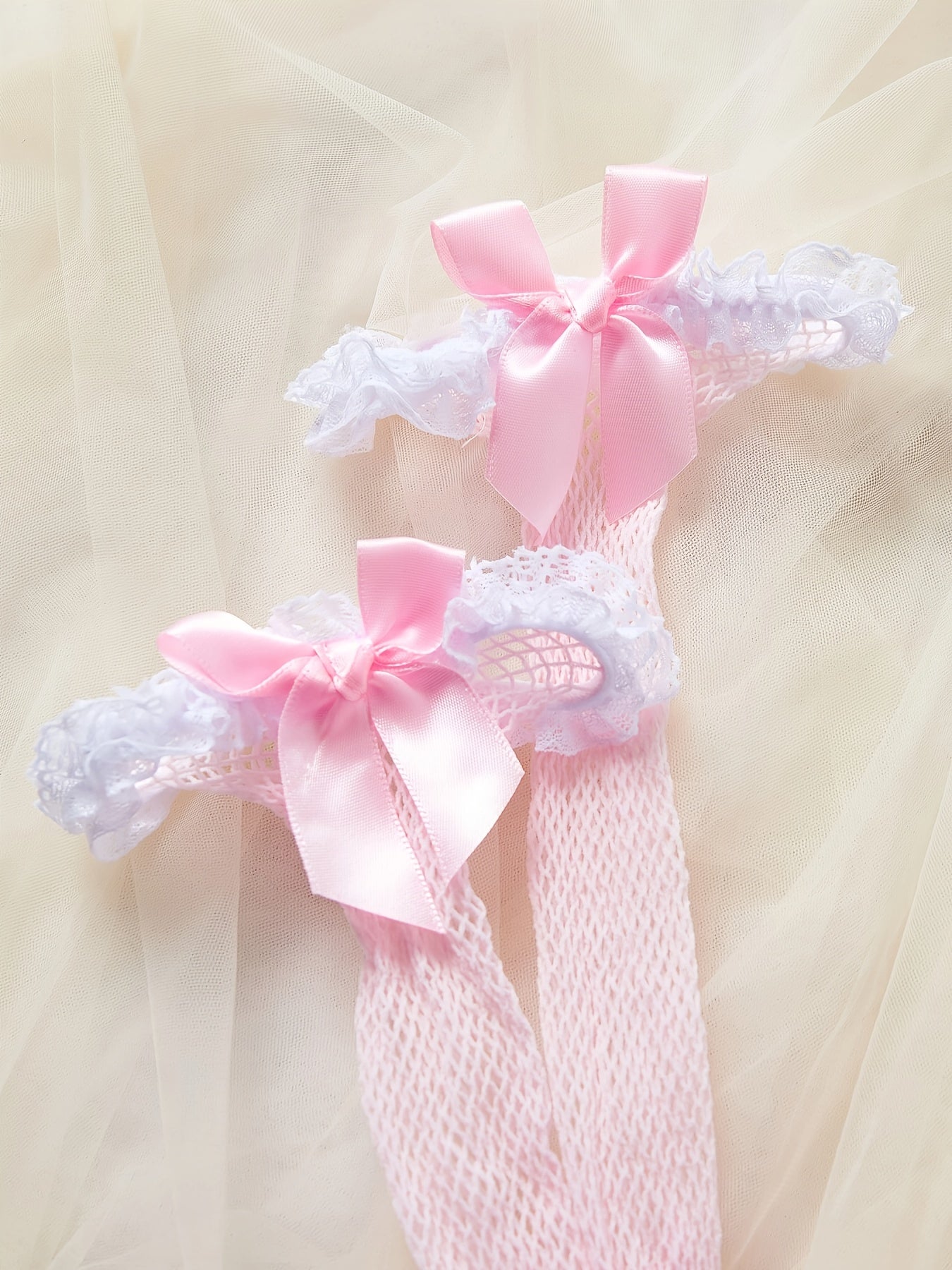 Women's Lingerie Set with Headband, Fishnet Stockings and Accessories