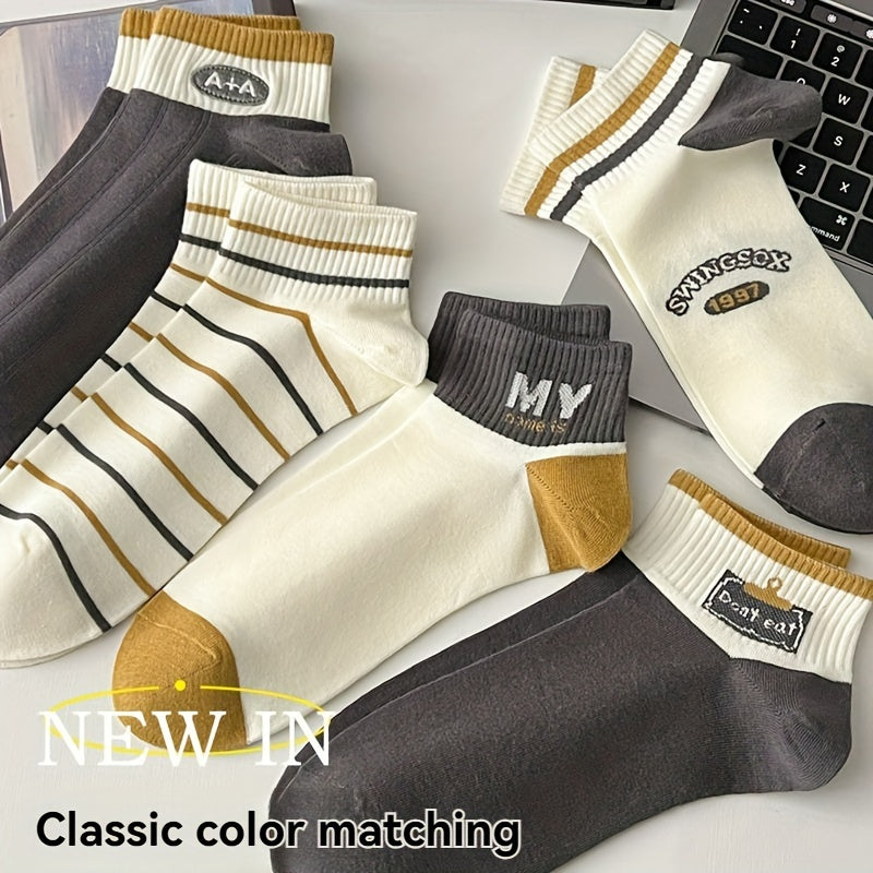 Men's Knit Low-Cut Socks Anti-Odor Sweat-Absorbing Spring Summer Breathable