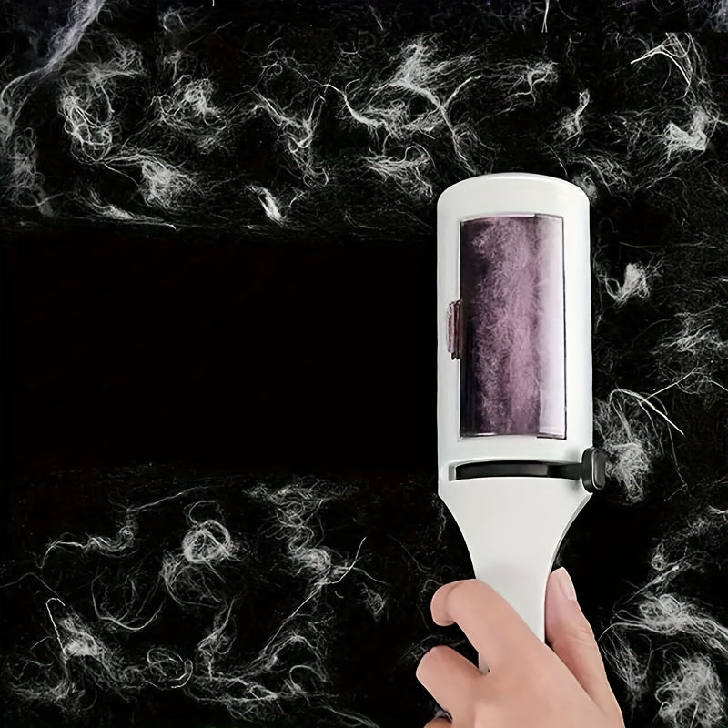 Rodillo manual quitapelusas para mascotas para muebles, ropa, alfombras, reutilizable, sin electricidad