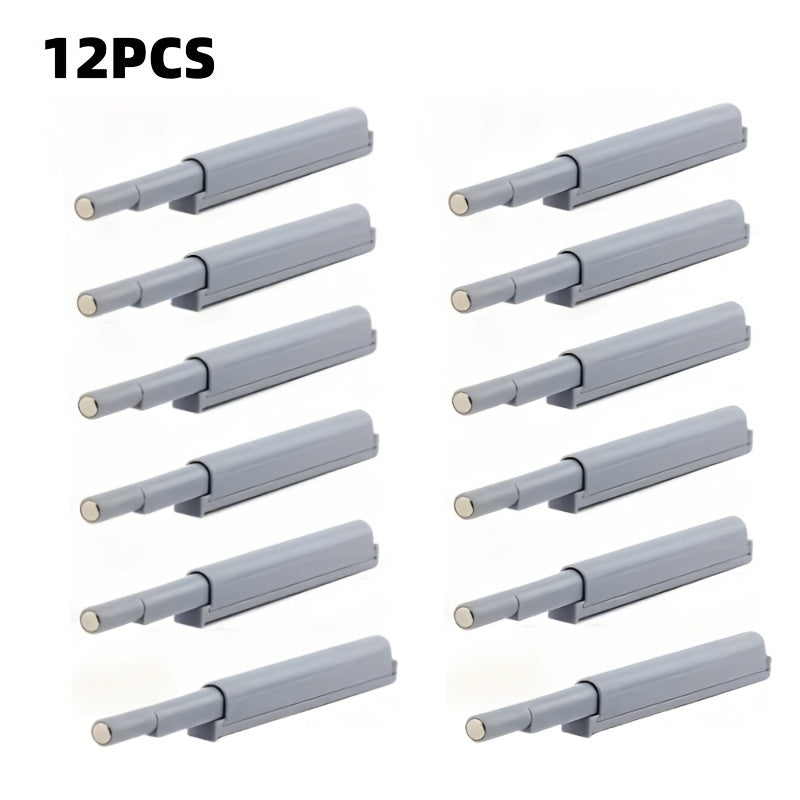 Pestillo magnético de puerta de armario de plástico 6/12 piezas cierre de toque fácil de instalar