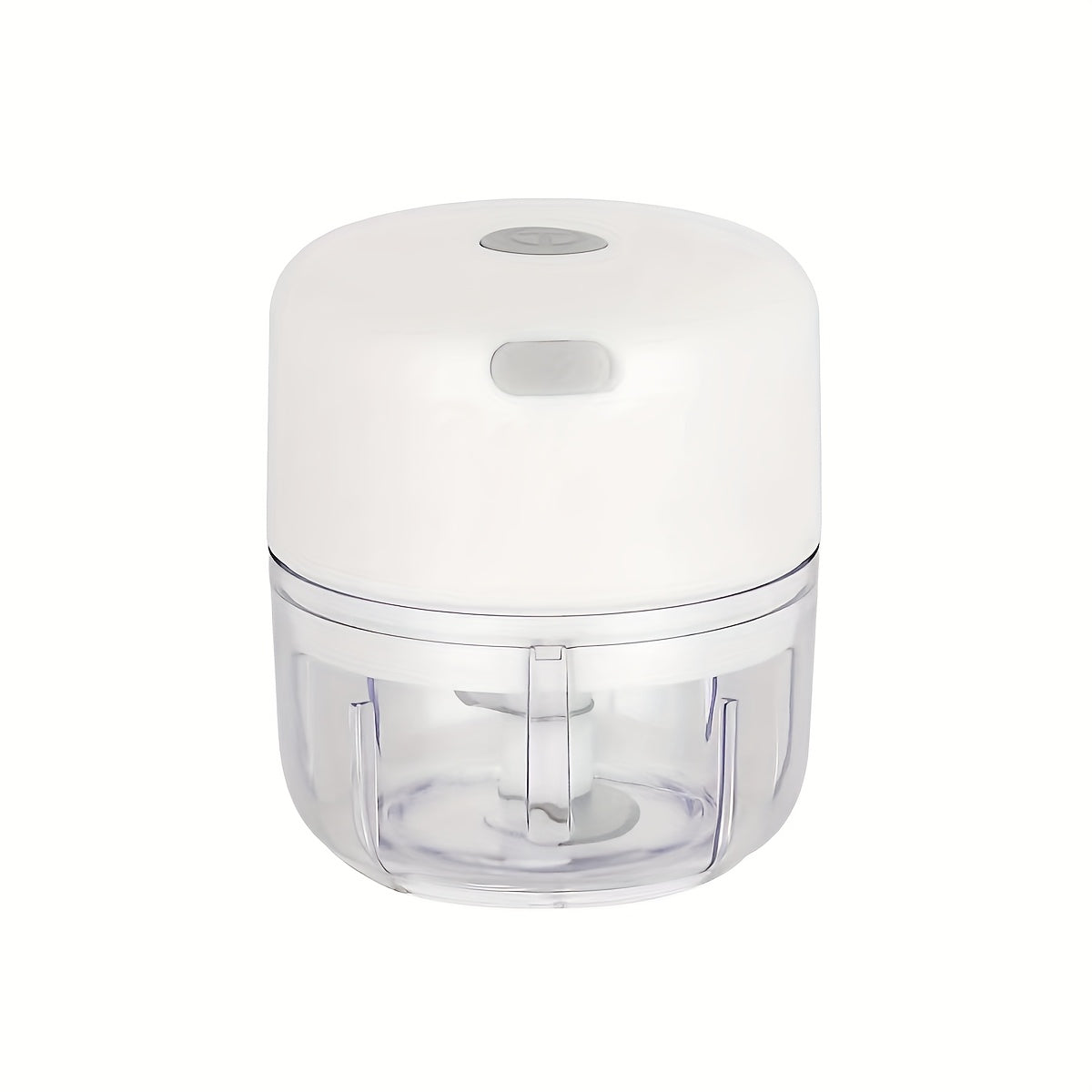 USB rechargeable mini garlic press electric meat chopper transparent design blue LED portable kitchen 100ml 250ml