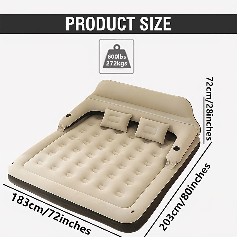 Havoni to'ldirish dizayni, o'rtacha to'ldirilgan ko'pik va polyester qoplama bilan qulay uxlash uchun havo matras. Mustahkam plastik ramka tufayli elektr energiyasi talab qilinmaydi.