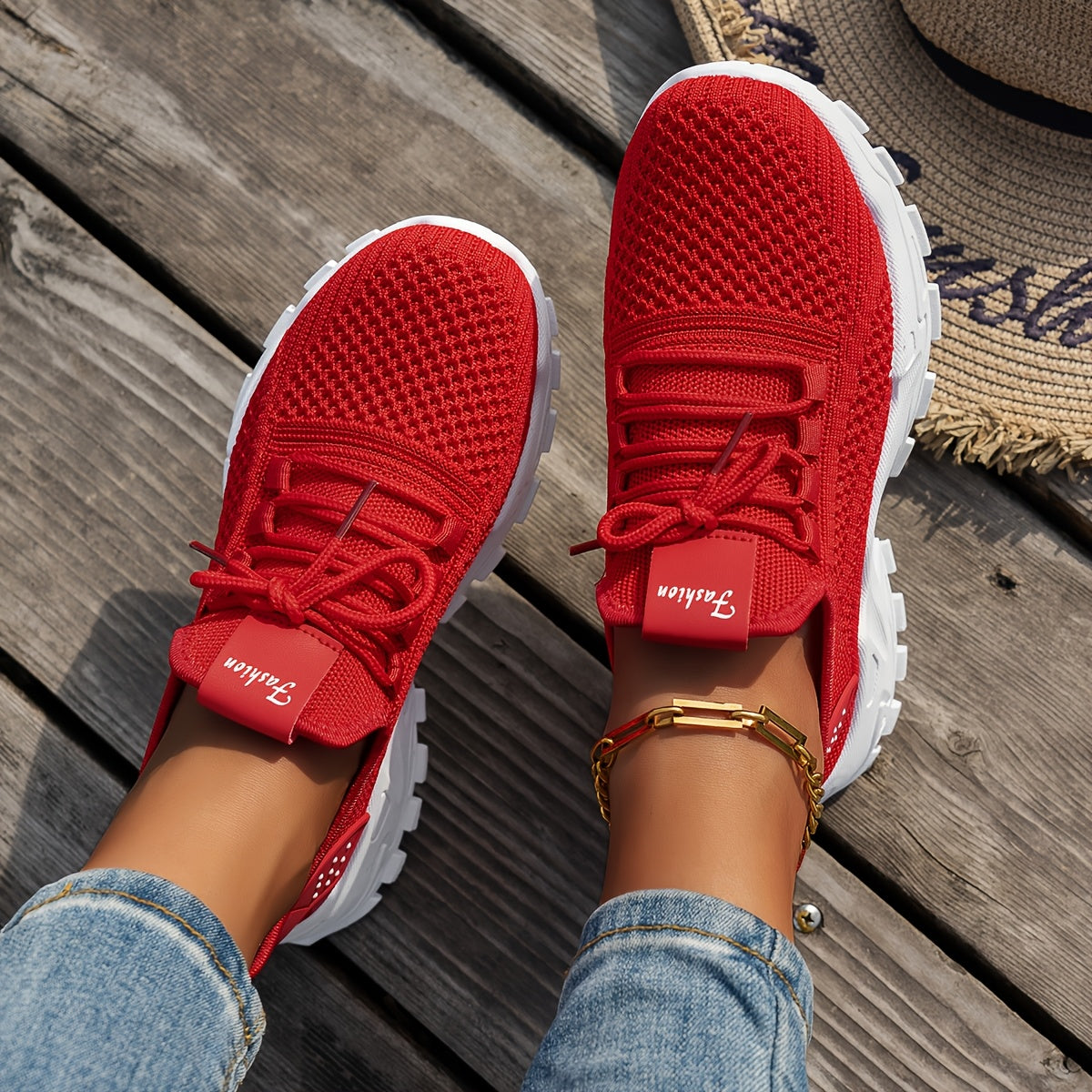 Women's White Casual Sneakers Elastic Upper Breathable Comfort Summer
