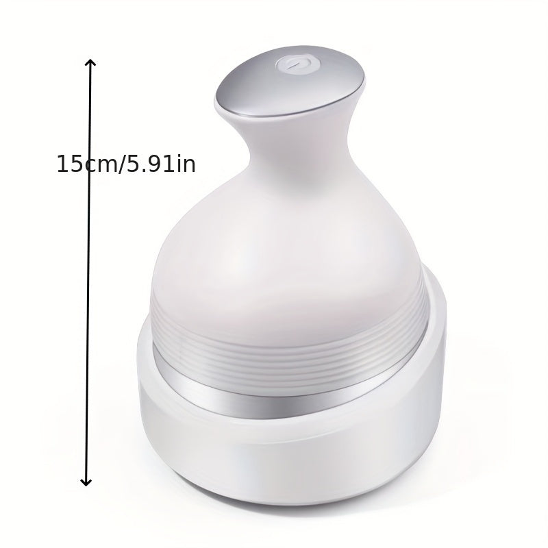 Masajeador eléctrico para cabeza, recargable por USB, relajación del cuero cabelludo, blanco, esférico, portátil, para viajes, regalo