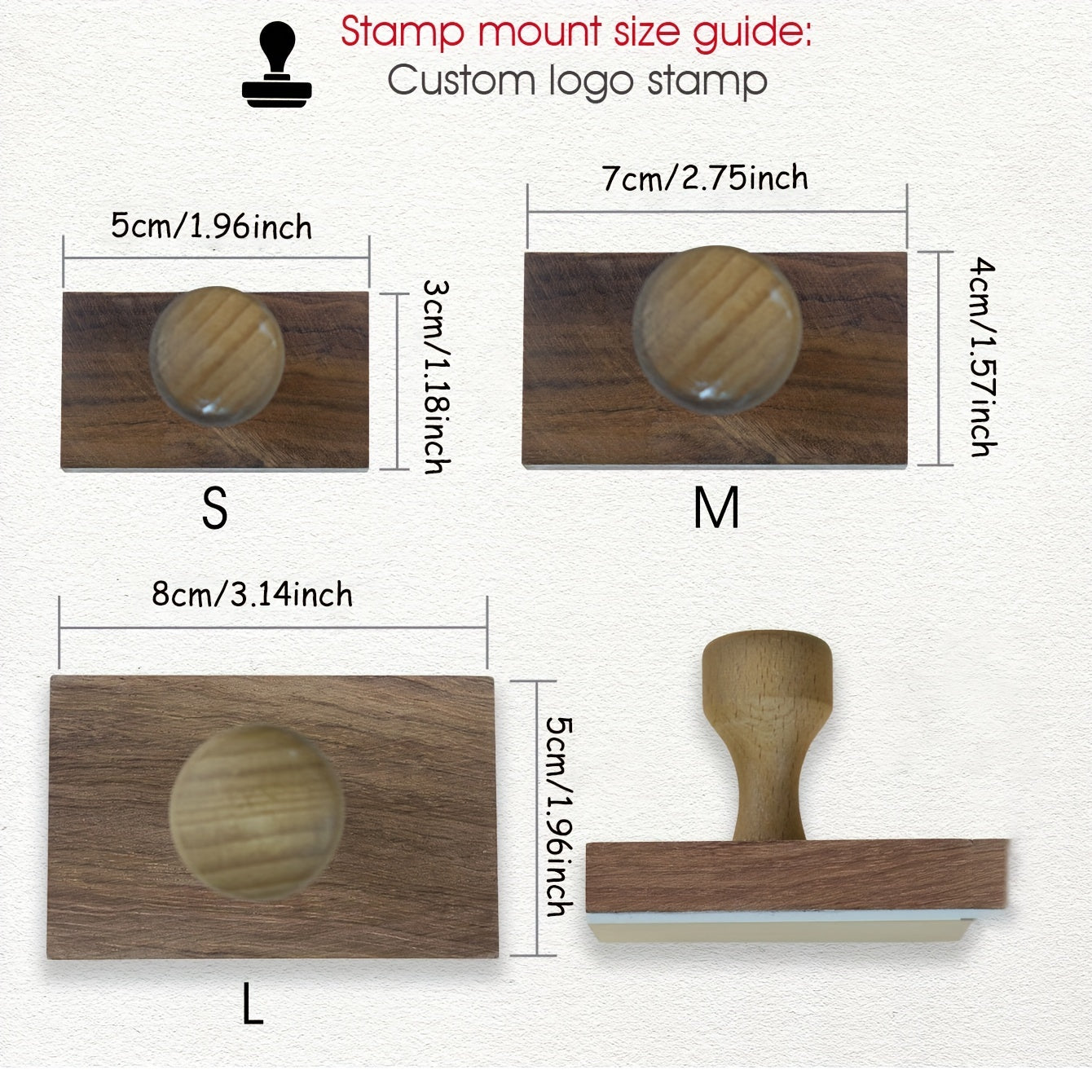 Personalized Wooden Stamp Set with Gift Box Custom Photo and Text Designs for Gifts