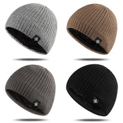 Thick Knitted Thermal Fleece Hat for Autumn Winter Warm Beanie