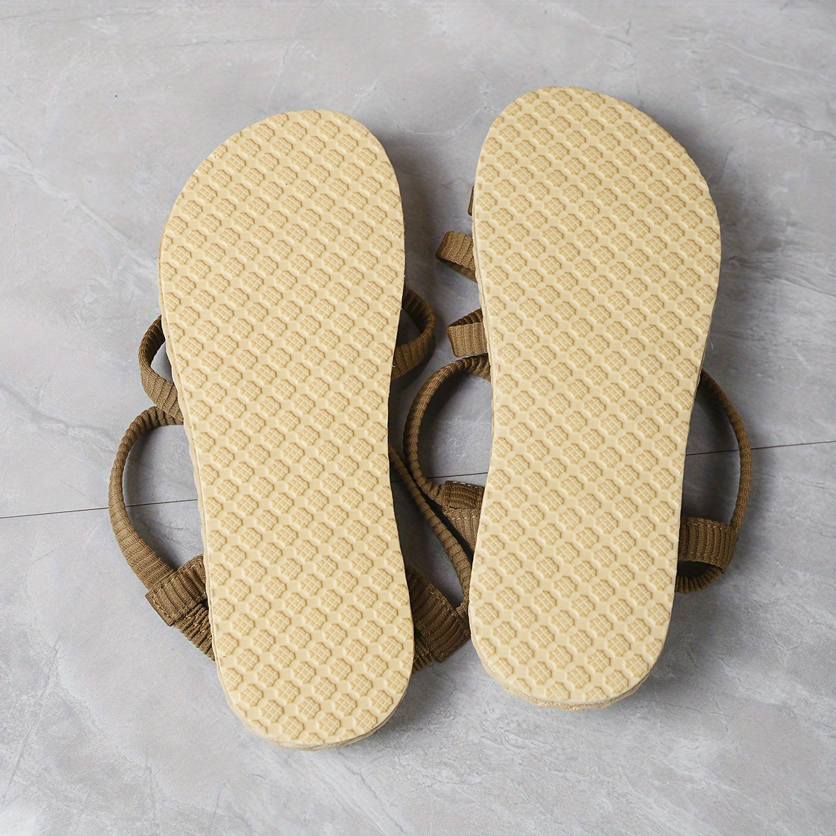 Women's Solid Color Flat Sandals Casual Open Toe Summer Shoes