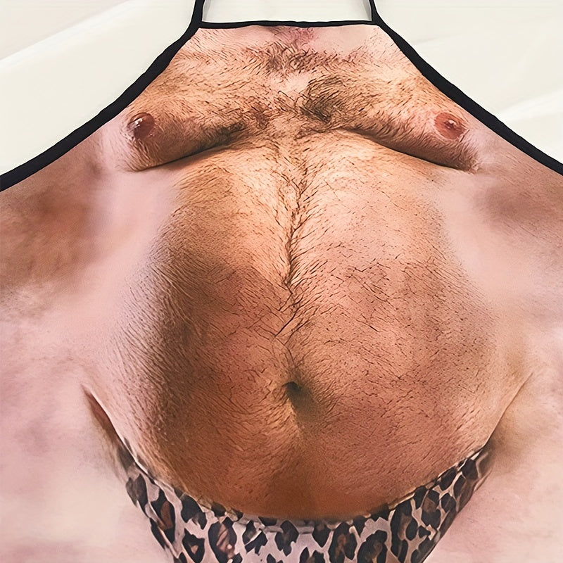 Polyester Apron with Funny Beer Belly Design for BBQ Parties and Father's Day